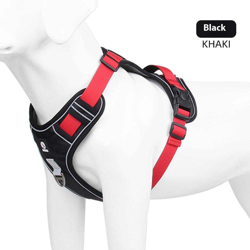 Anti-Pull Reflective Dog Harness with Multi-Point Adjustment No Pull Pet Vest for Pet Dogs Chew Proof and Durable