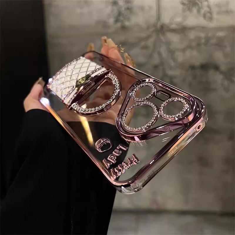 Xiaoxiang Feng Shui Diamond Stand, Huawei Pura70p Phone Case, Touch-up Mirror, Electroplated Mate60PRO, Anti-drop Protective Case