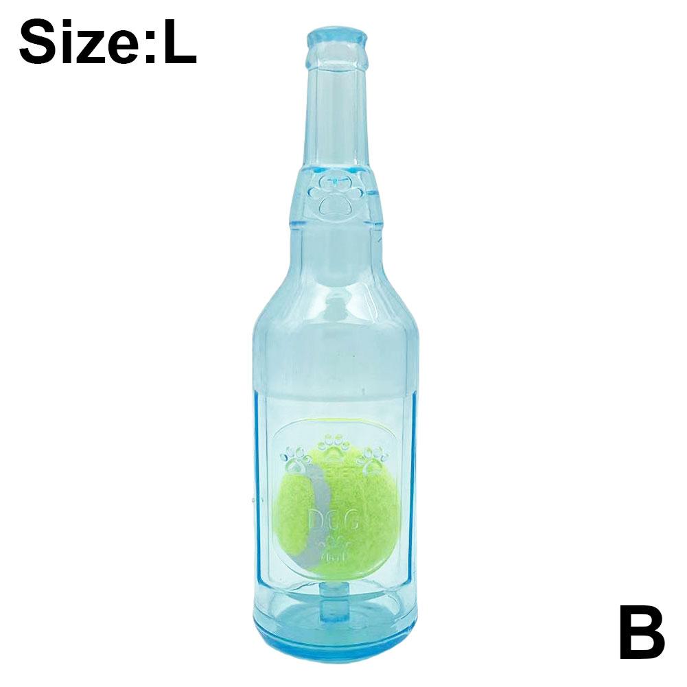 Evcil Hayvan Çiğneme Oyuncağı TPR Isırık Dirençli Bira Şişesi Tenis Topu Oyuncak Yavru Köpek Diş Gıcırdatan Köpek Çiğneme Gıcırtılı Etkileşimli Oyuncaklar