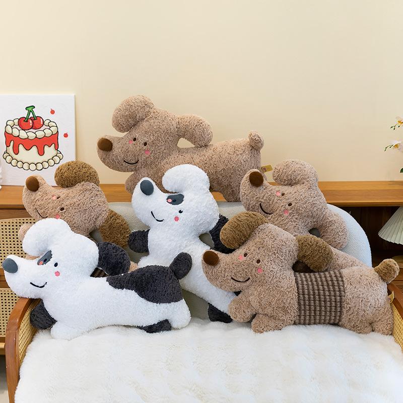New Cute Cartoon Dog Pillow Doll Plush Toy Children's Sleeping Pillow Doll Bay Window Bedroom Doll