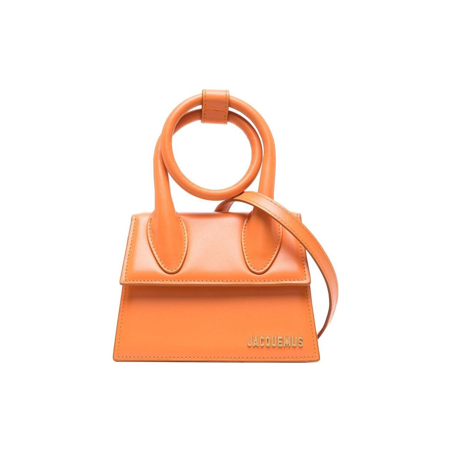 

Новая сумка через плечо из гладкой кожи Jacquemus, сумка кроссбоди, женская сумка, оранжевая 213BA0053060750 18.0*8.1*13.0CM