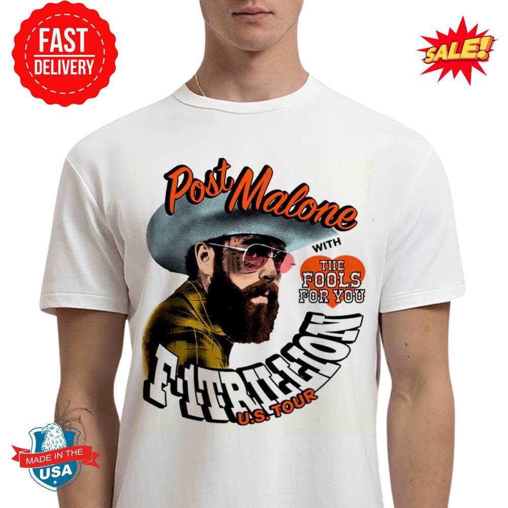 Post Malone F-1 Trillion US Tour With Fools Tour T Shirt S-5XL 3XL