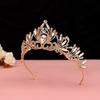Vintage Baroque Crown Antique Bronze Princess Rhinestone Tiara  Birthday Head Jewelry