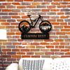 Bicycle Metal Wall Art Mountain Silhouette Home Decor Garden Rustic Design