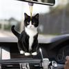 Black Cat Rearview Mirror Pendant Hanging Ornament for Car Interior Decoration Adds Warmth & Personality To Any Vehicle