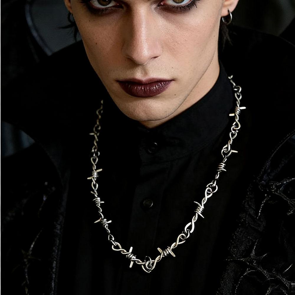 Hip-hop Gothic Punk Style Barbed Wire Little Thorns Chain Choker Small Wire Brambles Choker Necklace Women Gifts