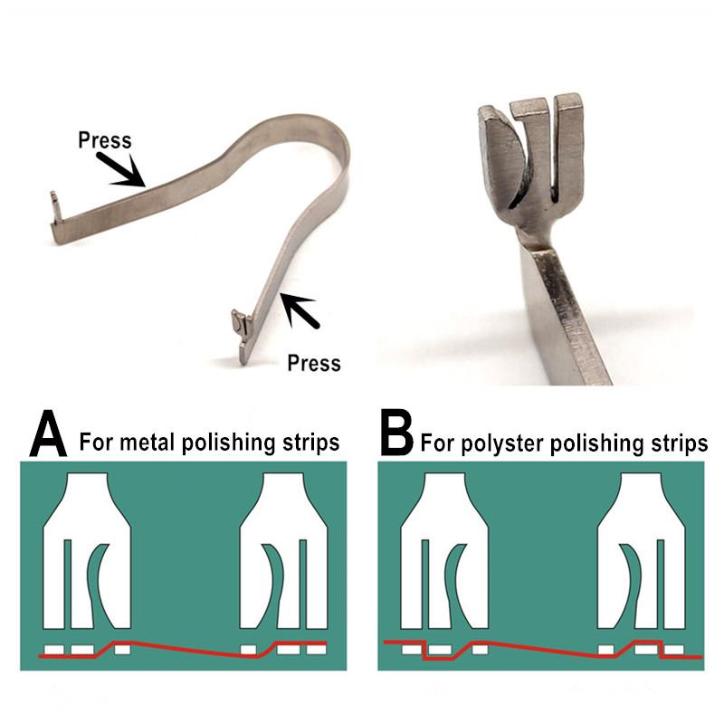 Suport pentru benzi de lustruit din oțel inoxidabil dentar Tip universal de anterioară și posterioară pentru benzi de lustruit din metal și poliester
