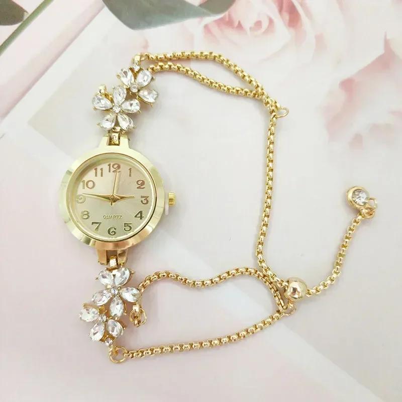 Woman Watches Brand Vintage Rhinestone Quartz Watches Bracelet Ladies Wristwatch Luxury Relógio Feminino Montre Femme reloj
