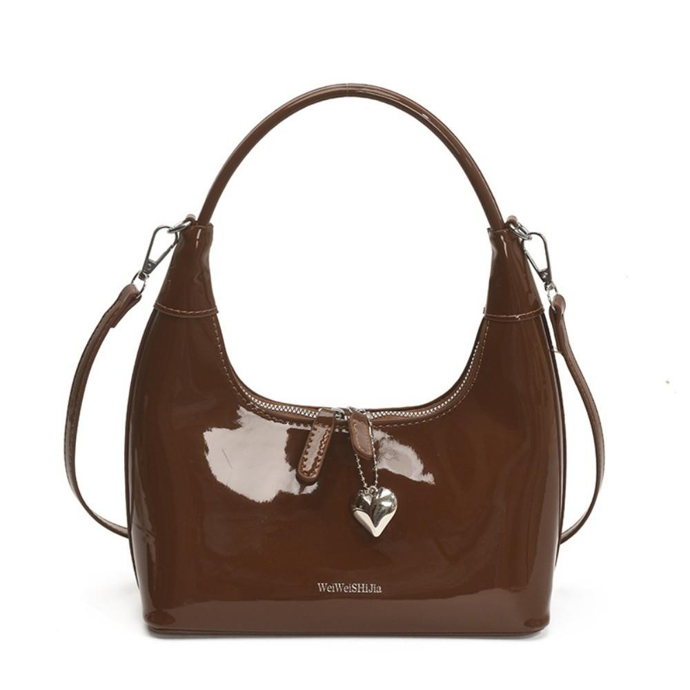 

Handbag Korean Underarm Bag PU Leather Women Shoulder Bag Portable Korean PU Crossbody Bag Outdoor коричневый