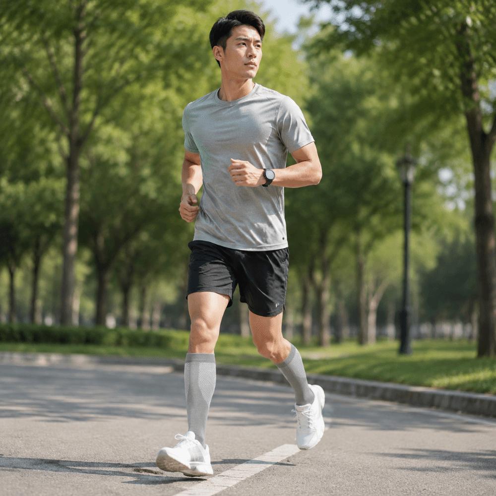Long Tube Compression Socks Elastic Football Socks Skip Rope Circulation Support Socks  For Women