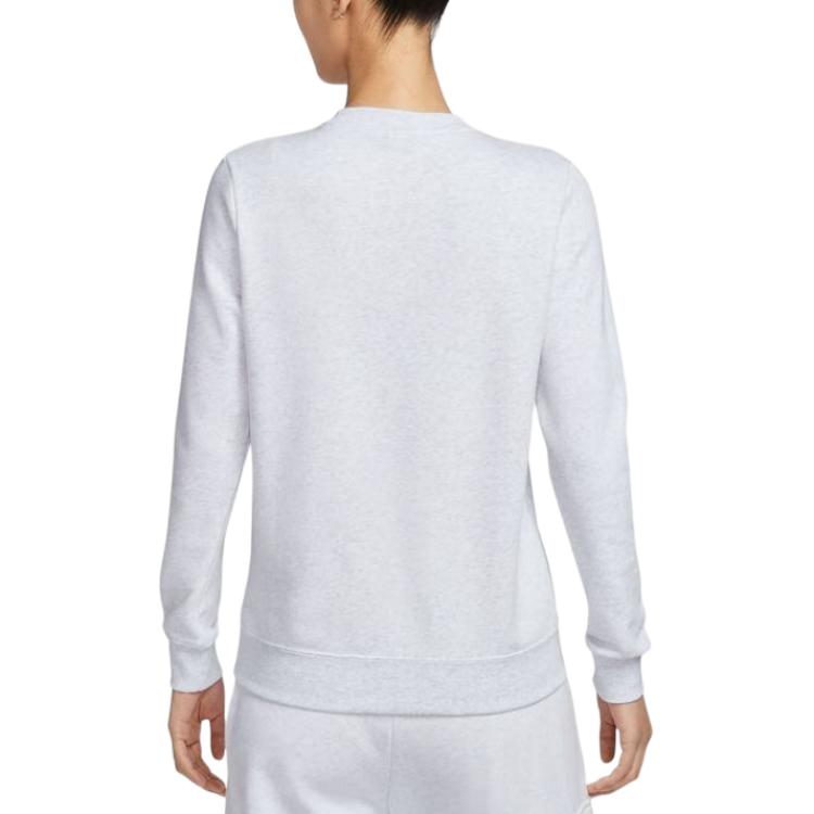 Nike Einfacher Rundhals-Pullover Langarm-Sweatshirt Damen-Sweatshirt Weiß Grau HJ0981-051