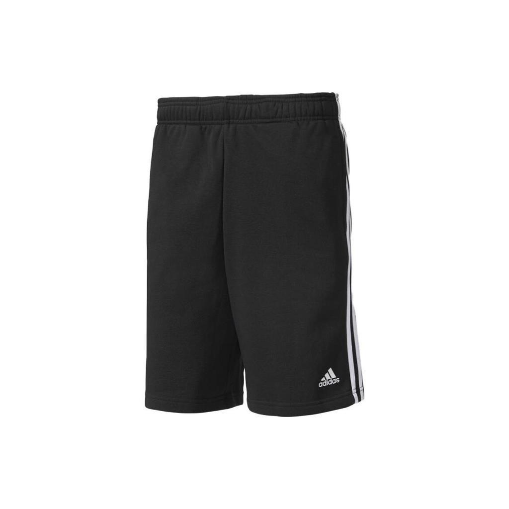 Adidas Striped Logo Print Sports Shorts Men Bottoms Black BK7468