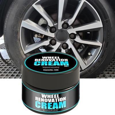 Car Tire Gloss Wax 50g With Sponge Black Shine Restores Tire Tire Protection Enhances Appearan Prevent Gloss Oxidative Last O9H6