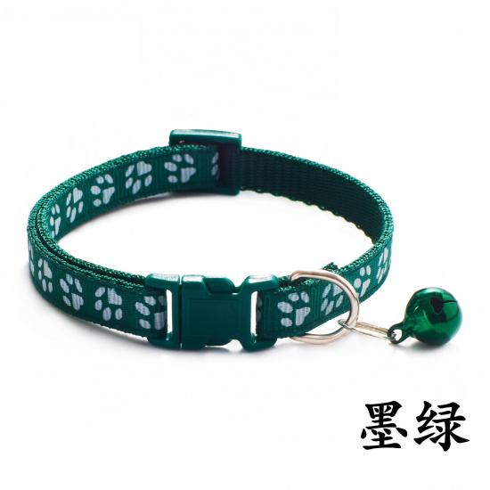 Pet Patch Colorful Collar Puppy and Cat Collar Cat Collar with Paw Print and Bell Cat Buckle Collar
