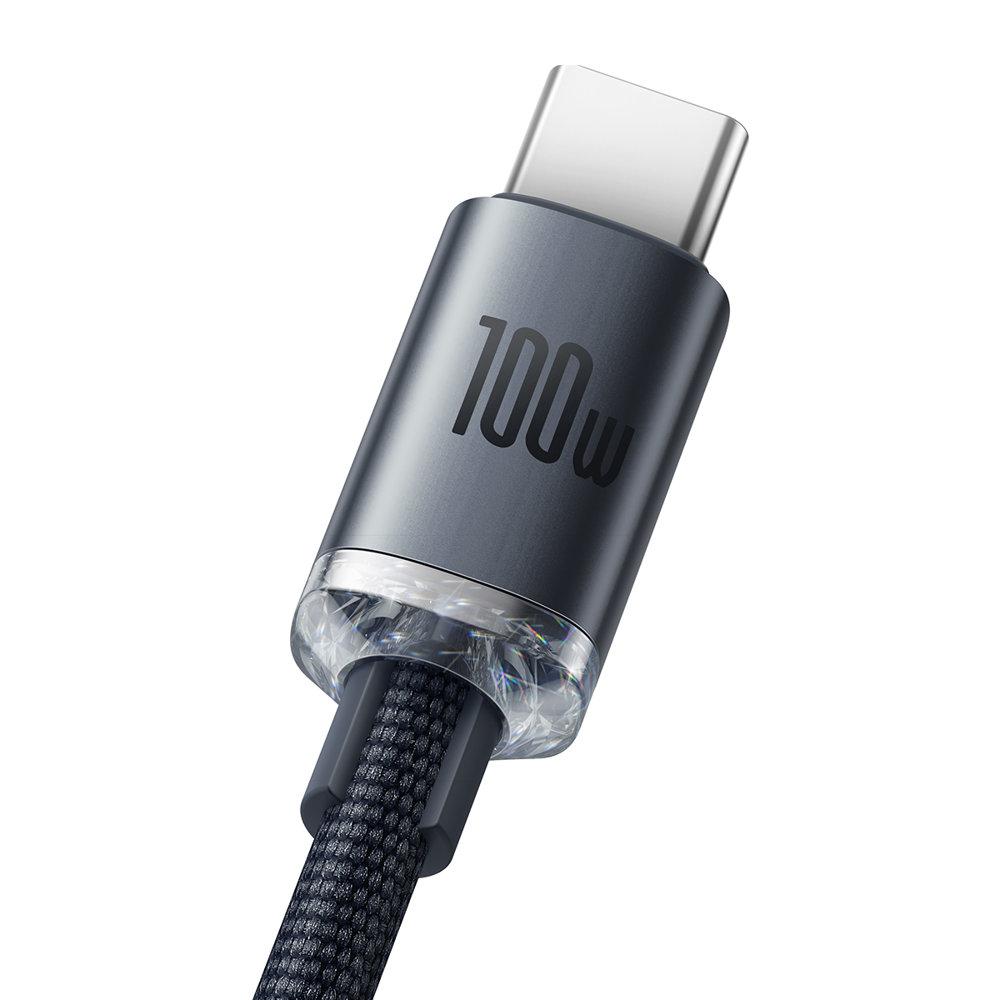 Cable for fast charging and data transfer USB USBC 100W 2m black