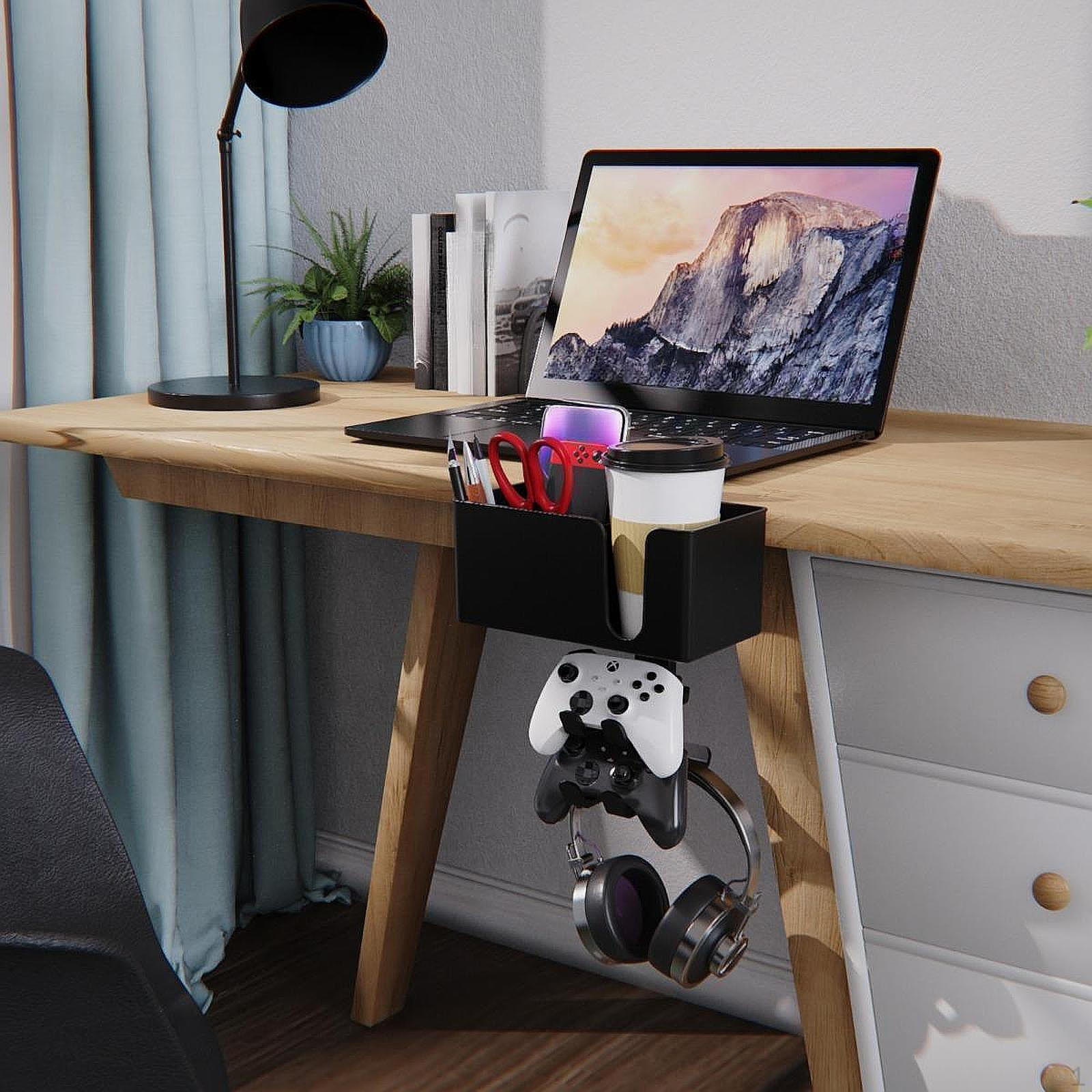 

Подставка для стакана 5 в 1 для стола с подставкой для телефона, ручек и держателем для наушников чёрный