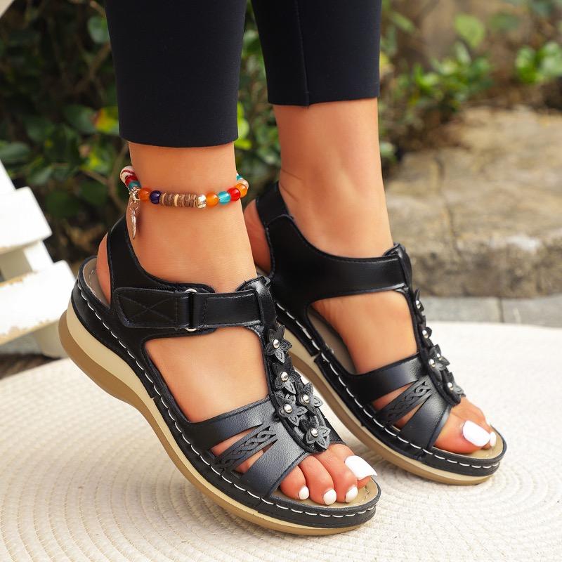 Fashion Sandals for Women 2025New Casual Sandals Fashion Wedge Sandal Summer Retro Roman Shoes Peep Toe Platform Sandals Sandalias Mujer