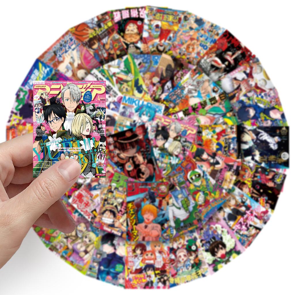 51pcs Japanese Anime Poster Graffiti Stickers Waterproof Decals Stickers For Laptop Phone Skateboard Ipad Diy Stickers Toys Gift