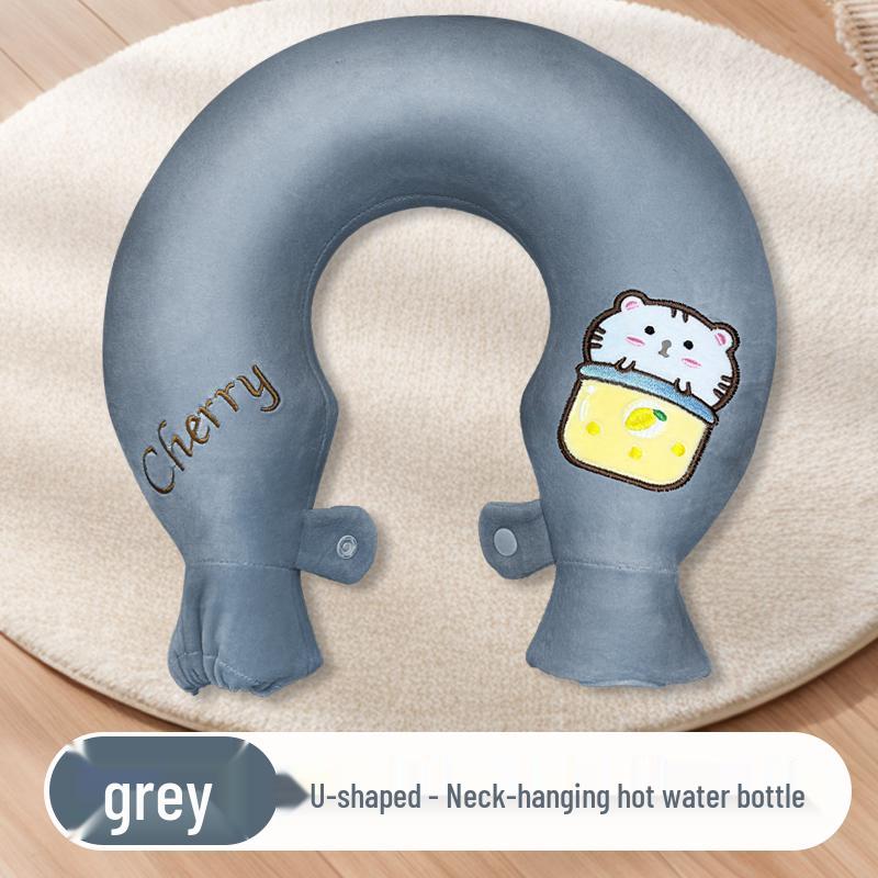 U-Shaped Cervical Hot Water Bottle for Neck and Shoulder Relief