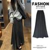 Women's Autumn Winter High Waist Black Knit Mermaid A Line Slim Elegant Pencil Skirt
