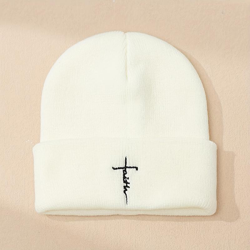 Autumn and Winter Versatile Solid Color Woolen Hat For Men's Outdoor Warmth and Cold Hat Hip-Hop Fashion Embroidered Knitted Hat