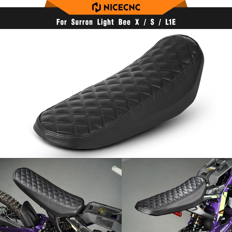 NICECNC For Surron Light Bee X S L1E PU Leather Seat Cushion Waterproof For Segway X160 X260 Electric Dirt Bike 2023 2024 2025