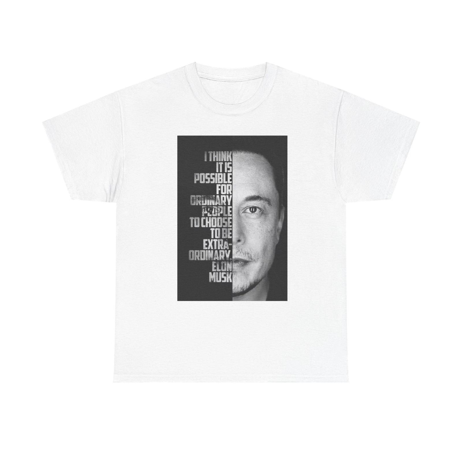 Men s and Women s T-shirts Elon Musk Motivation Graphic XL