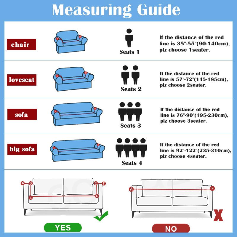 Geometric Plant Print Leisure Sofa Cover L Shape 1/2/3/4 Seat Small Sofa Sofa Cushion Kids Sofa Armchair Straight Sofa Cover