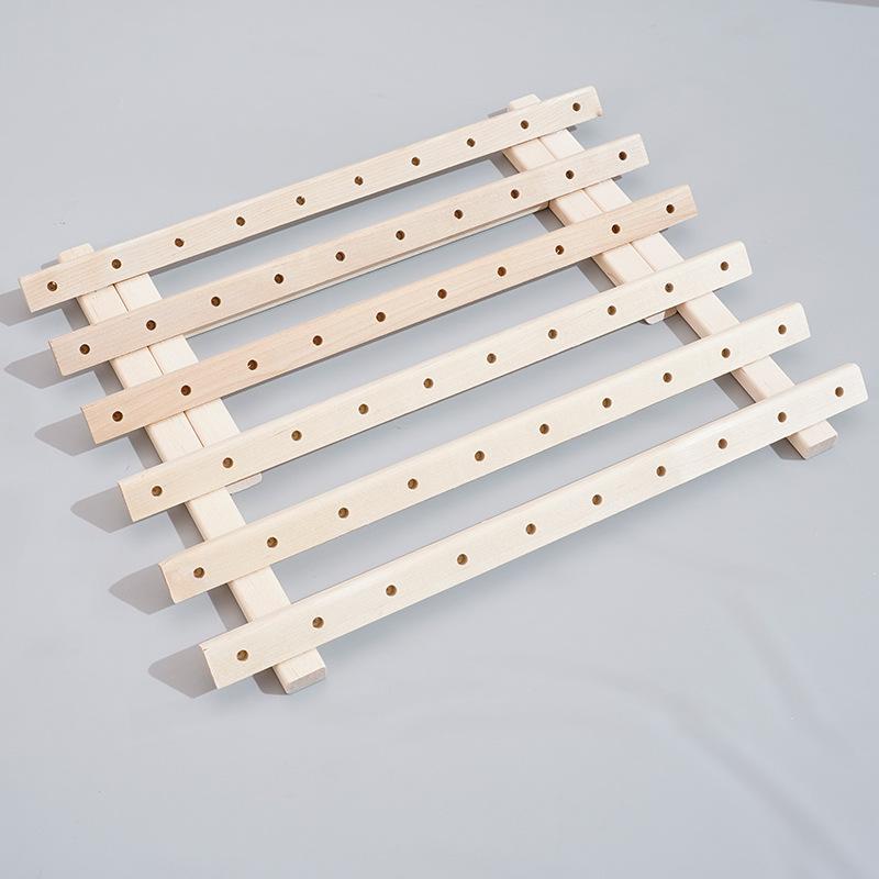 60-axis Wooden Foldable Thread Rack Sewing Storage Tool Method Embroidery Thread Rack Manual Sewing DIY Storage Rack