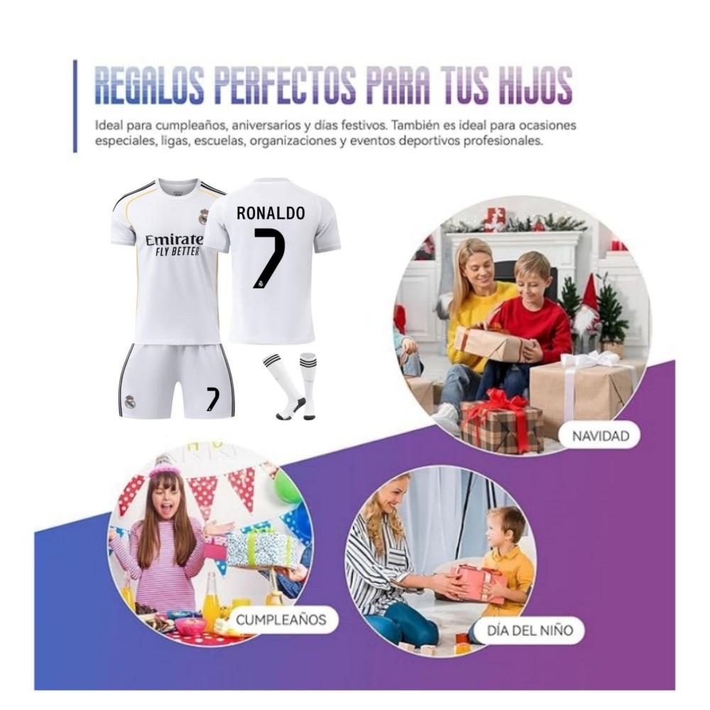 Cristiano Ronaldo 7 Real Madrid 25-26 Home Jersey Set White Fan Edition Adult Youth