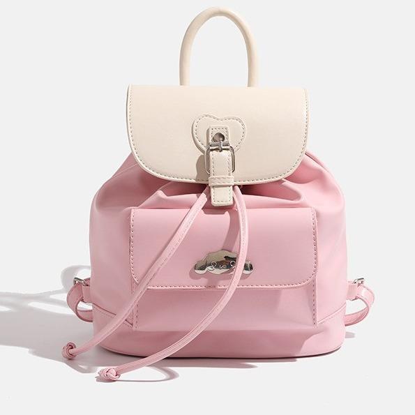 

Простой и свежий новый повседневный рюкзак большой вместимости модный рюкзак женский школьный рюкзак розовый