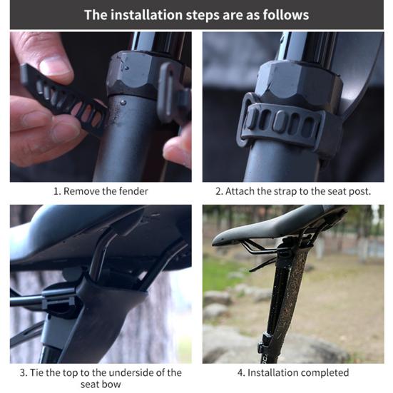 Silicone Bicycle Seatpost Fender Adjustable Lightweight Universal MTB Mountain Road Bike Seat Tube Mud Splash Guard Protector Bike Accessories