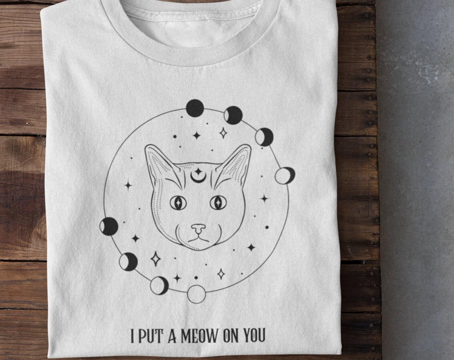 Moon Cat T-shirt: Witchy Meowgic Astrology Tee S