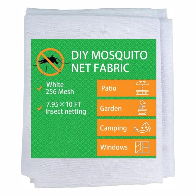 

2.42x3.05m Garden Insect Barrier Netting for Fruits Vegetables and Flowers белый