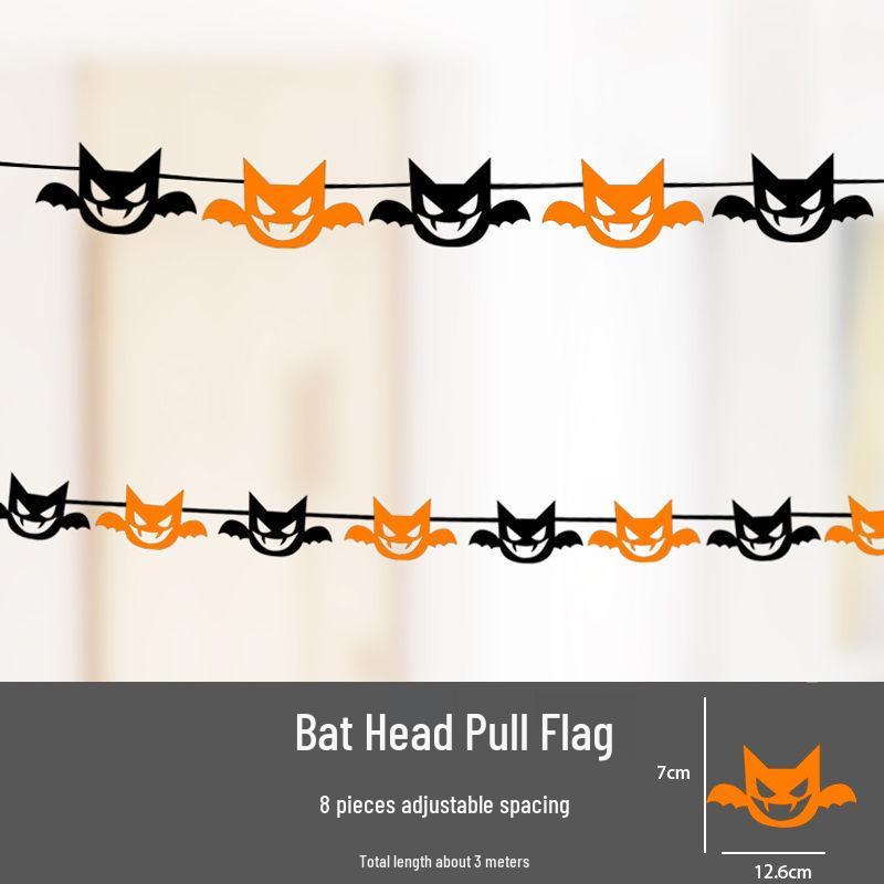 Halloween Pumpkin Lantern Banner - Indoor Decoration for Kindergarten and Party Scenes