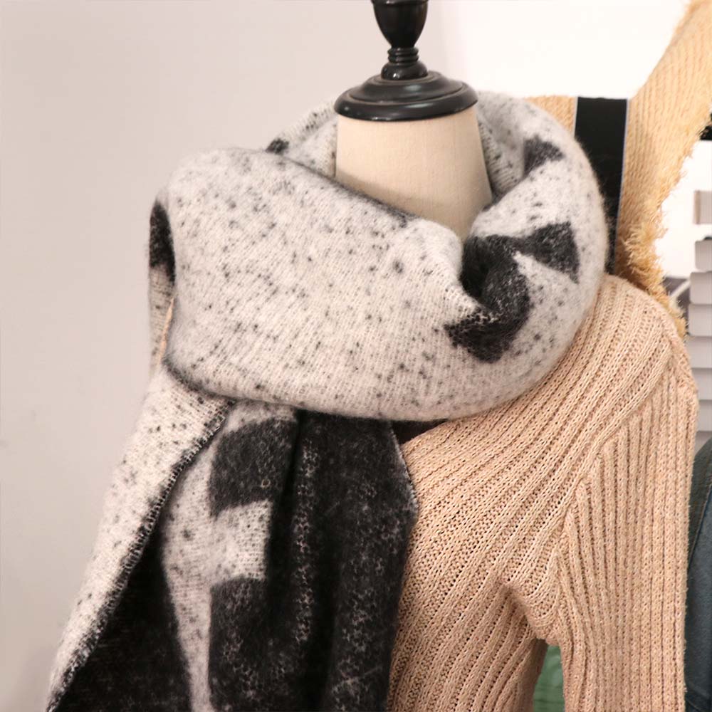 Mohair Wool Tassel Scarves Thick Braid Fringe Long Scarf Vintage Thick Shawl  Winter/ Autumn