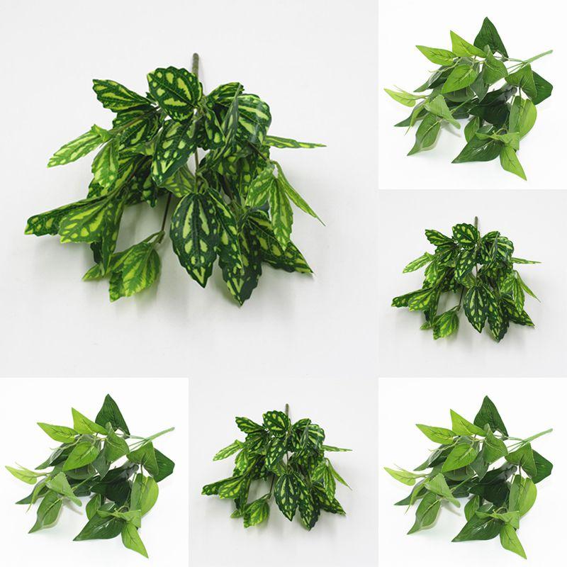 Plants 33cm Artificial Leaf Foliage Bush Office Home Garden Wedding Decor