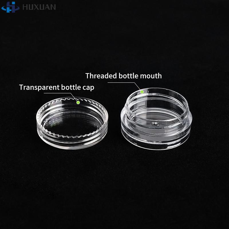 10pcs 2/3/5g Sample Clear Cream Jar Mini Cosmetic Bottles Containers Transparent Pot For Nail Arts Small Clear Can Tin For Balm