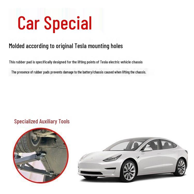 Shock Absorbing Rubber Pad for Tesla Model 3/Y: Jack and Car Bottom Heightening Accessory