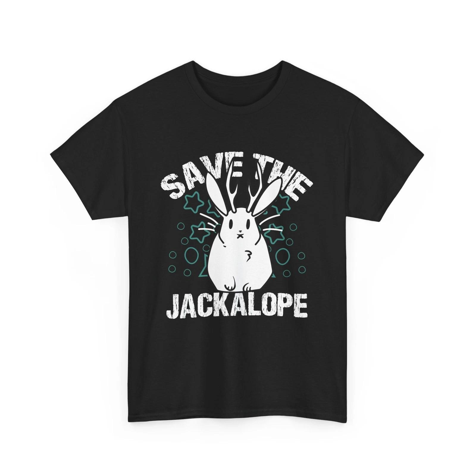

Save The Jackalope Vintage Rabbit Cryptozoology T-Shirt | Cryptid Shirt 3XL