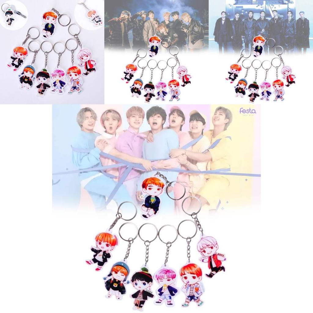 Premium Quality Bts Bangtan Boys Acrylic Key Ring Keychain Featuring Jung Kook Jimin Jin V Suga Jhope
