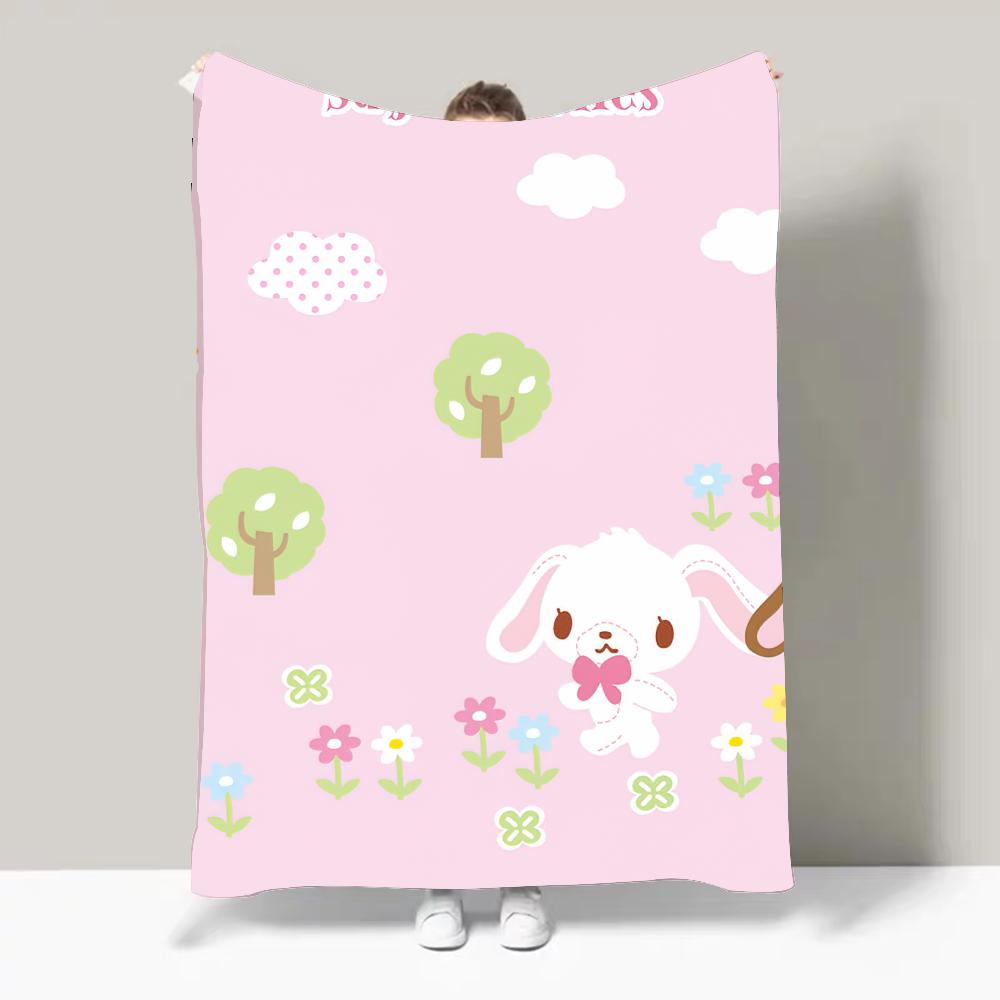 Cartoon S-Sugarbunnies Cute Rabbit Blanket Design Lightweight For Dorms, Naps, Living Room, Office,Sofa,All-Season