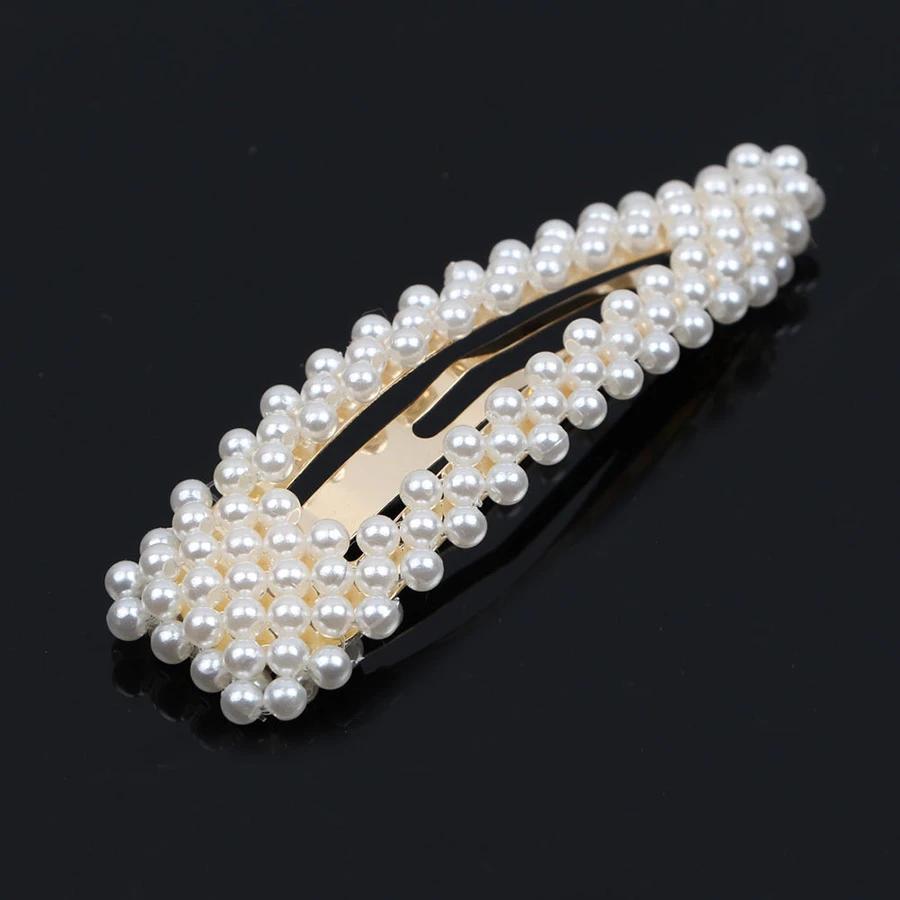Elegant Head Jewelry Women Hairpins Crystal Beads Handmade Snap Barrettes Clip Fashion Decoration Hair Accessories Wedding Gifts