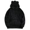 Men's Winter Fashion Solid Color Plush Hooded Sweatshirt