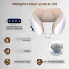 Draadloze nek- en cervicale massager, elektrisch massagekussen met USB-oplaadfunctie, shiatsu-massage en verwarmingsfunctie.