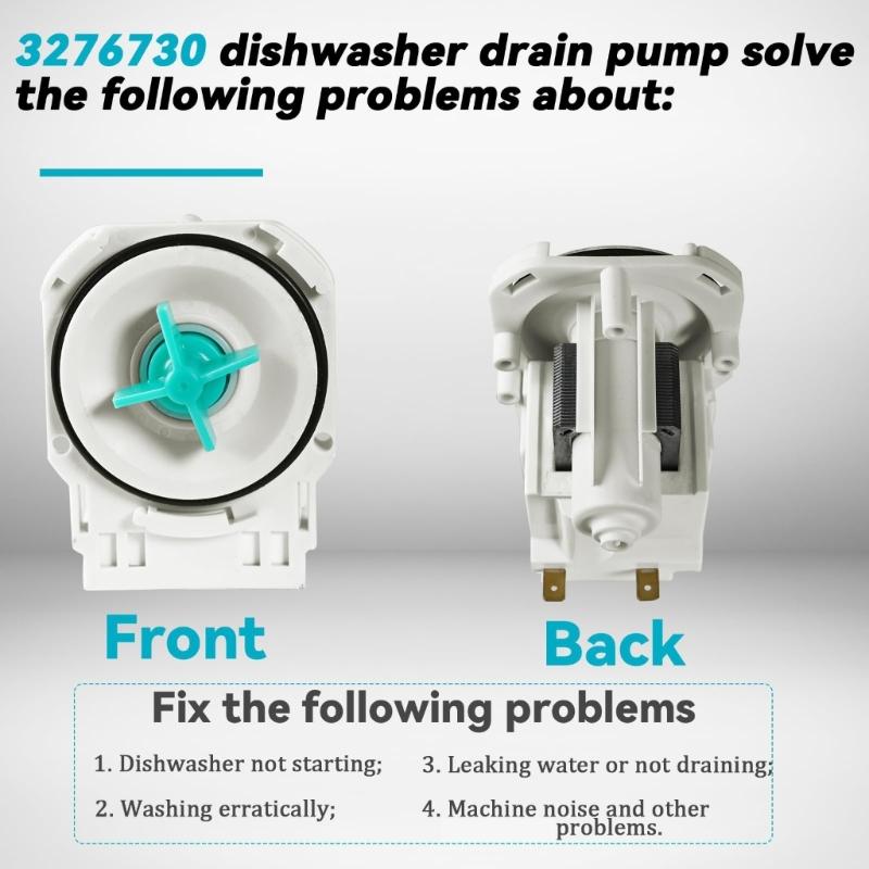 Universal Dishwasher Drain Pump Assembly 120V 60Hz 35W Replacement Part for Multiple Models Including A00044305 3276730