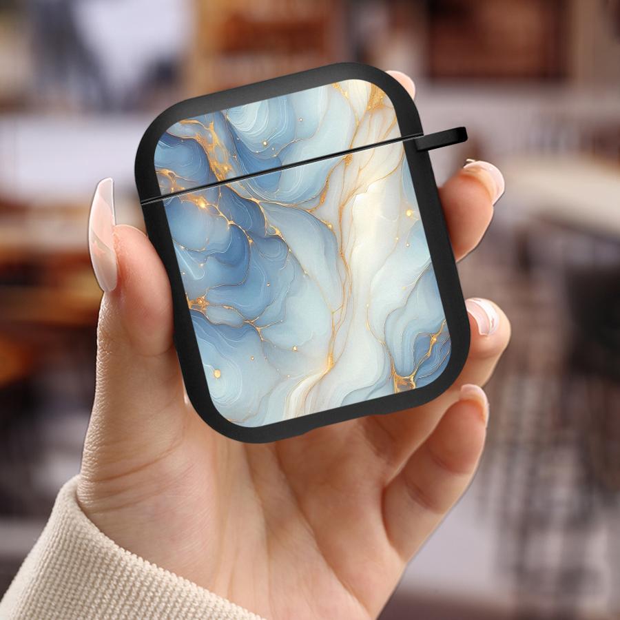 Aqua Gold Agate Earphone Cases Cover Case For Airpods 3 1 Pro3 Pro 4 2 Pro2