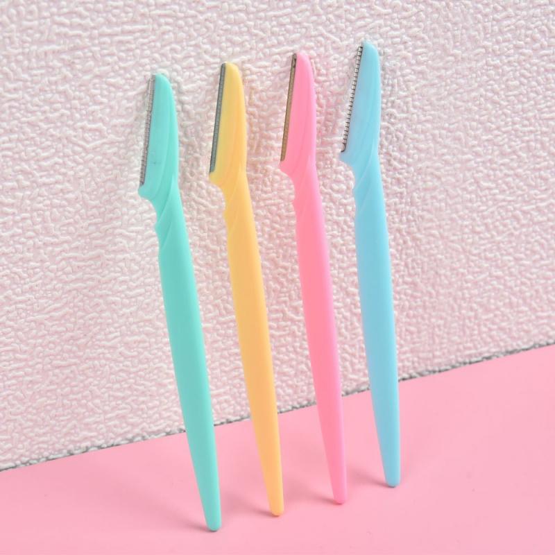 6PCSSafety Eyebrow Razor Straight Handle Anti-Scratch Men and Women Special Eyebrow Razor Beginner Eyebrow Shaving Razor