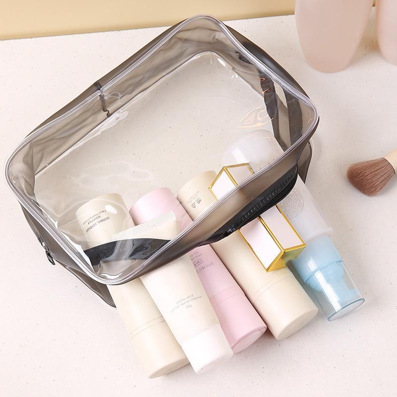 1 PC PVC Wash Bag Travel Portable Transparent Waterproof Makeup Storage Cosmetic Organizer Large Capacity Makeup Bag