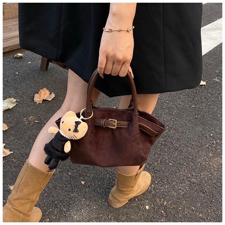Retro Frosted Women's Crossbody Bag - 2025 Autumn/Winter Edition: Color Block Handbag, Versatile and High-End